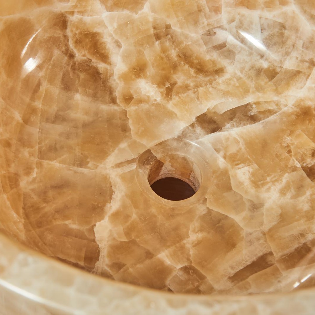 Yellow Onyx Pedestal Basin