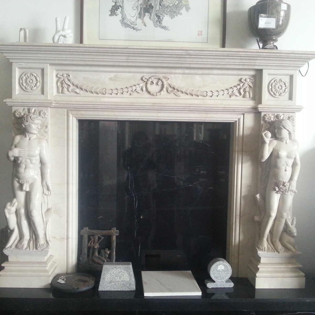 F-044 Italian Beige Fireplace