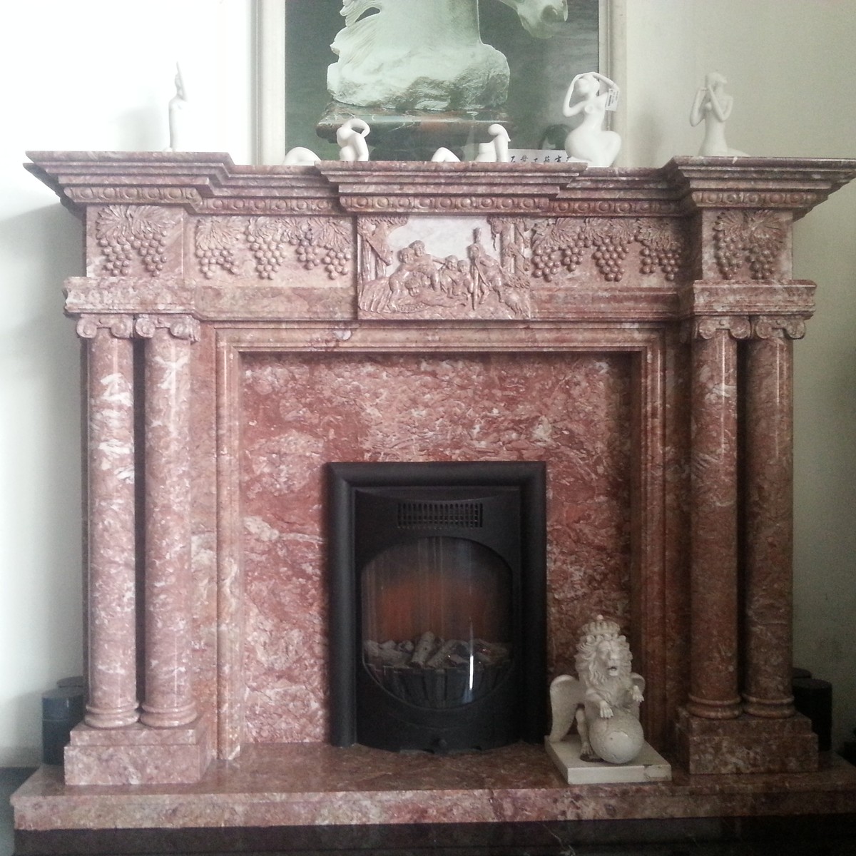 F-035 Cinder Red Fireplace
