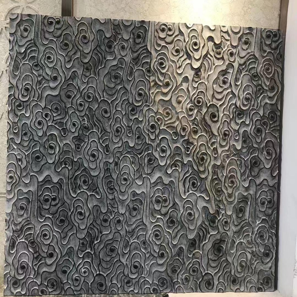 Black Coffee Cloud Relief Panel